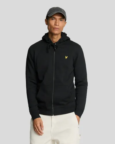 Zip Through Hoodie Z865 JET BLACK 