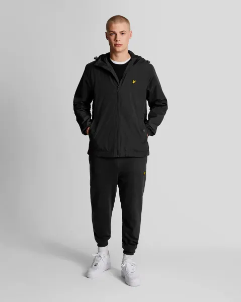 Zip Through Hooded Jacket Z865 JET BLACK  