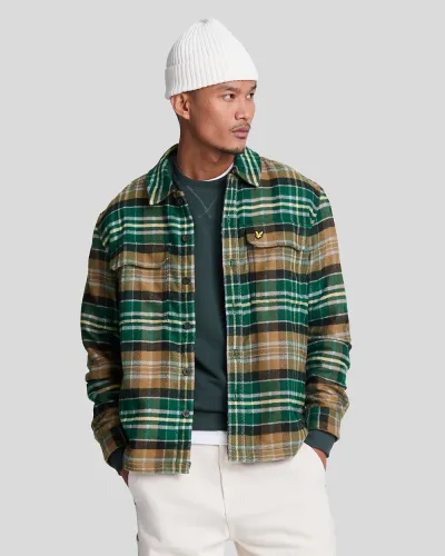 Check Flannel Overshirt X351 ARGYLE TEAL/ HERITAGE TAUPE  