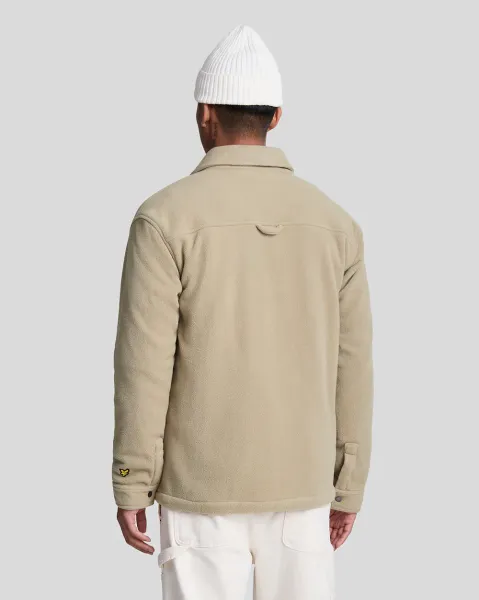 Embroidered Fleece Overshirt X309 SAGE UNIFORM  