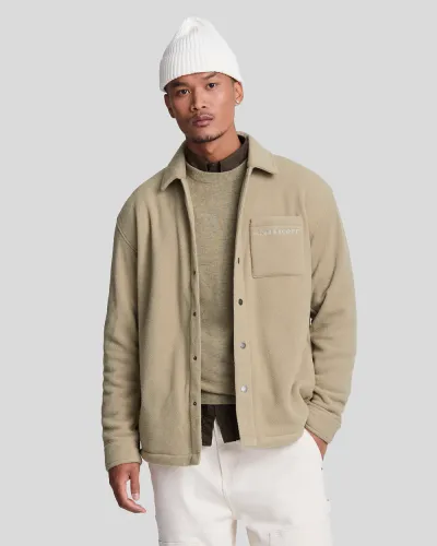 Embroidered Fleece Overshirt X309 SAGE UNIFORM  