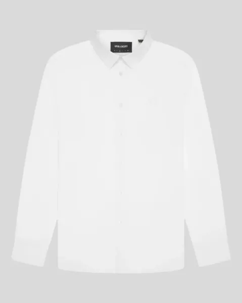 Tonal Eagle Easy Care Poplin Shirt 626 WHITE  