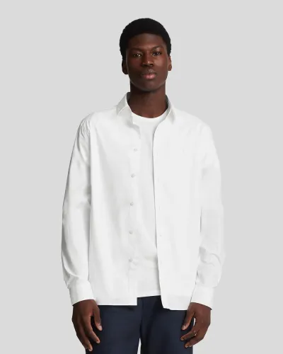 Tonal Eagle Easy Care Poplin Shirt 626 WHITE  