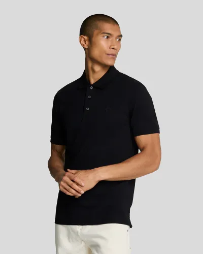 Tonal Eagle Polo Shirt  Z865 Jet Black 