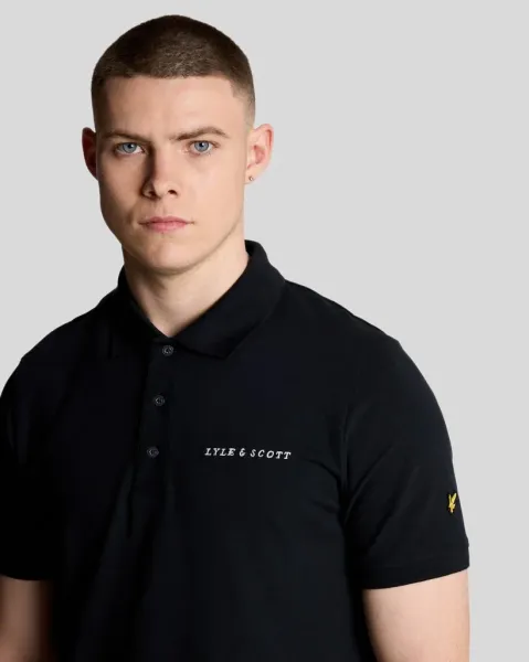 Embroidered Polo hirt  W403 Dark Navy/ White 