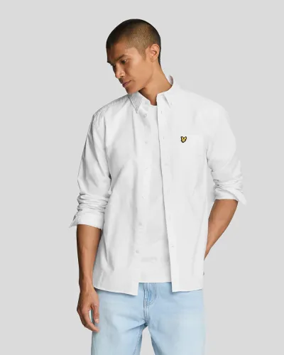 Plain Oxford Shirt  626 White 