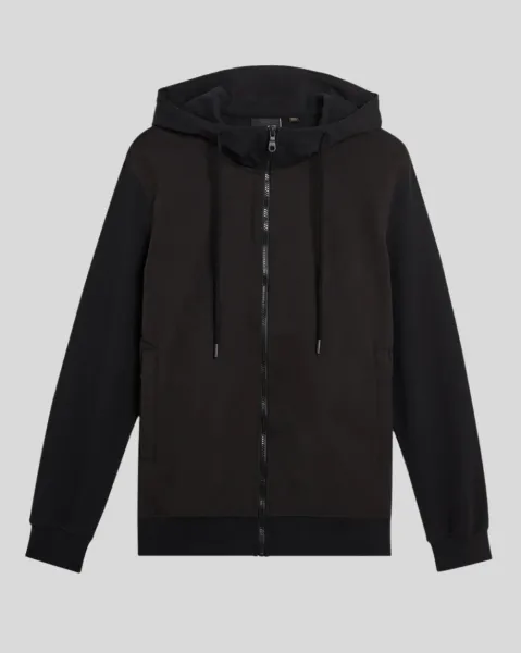 Softshell Hybrid Zip Through Hoodie  Z865 Jet Black 