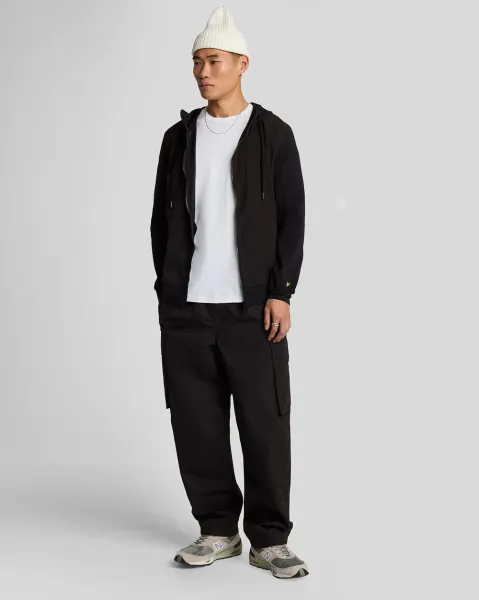 Softshell Hybrid Zip Through Hoodie  Z865 Jet Black 