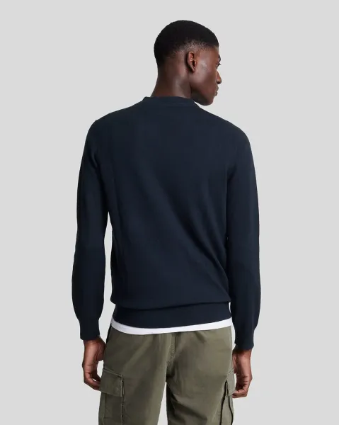 Cotton Merino V Neck Jumper Z271 DARK NAVY  