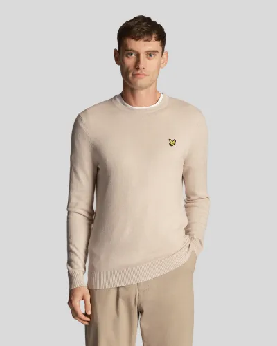 Cotton Merino Crew Neck Jumper X302 HERITAGE TAUPE 