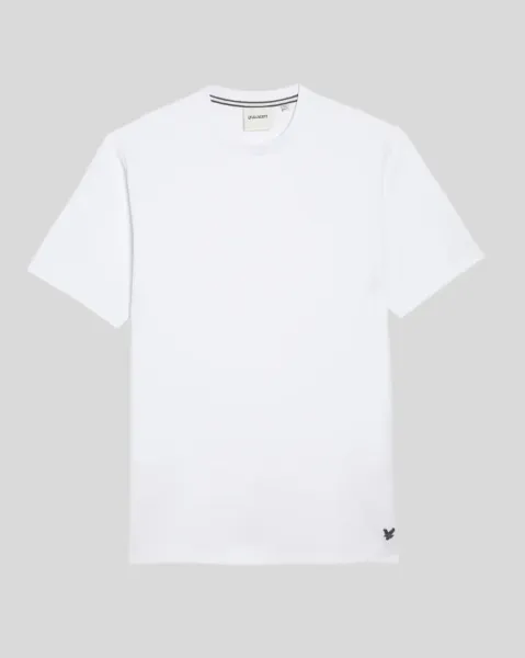 Twill Texture Crewneck T-Shirt  626 White 