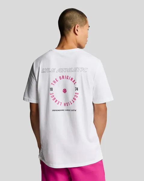 Lyle Athletic Graphic T-shirt  X737 WHITE/ FUCHIA 