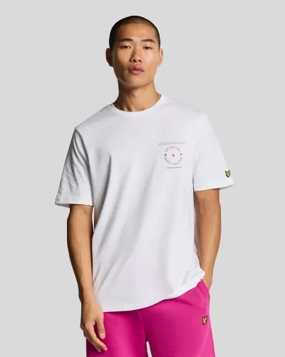Lyle Athletic Graphic T-shirt  X737 WHITE/ FUCHIA 
