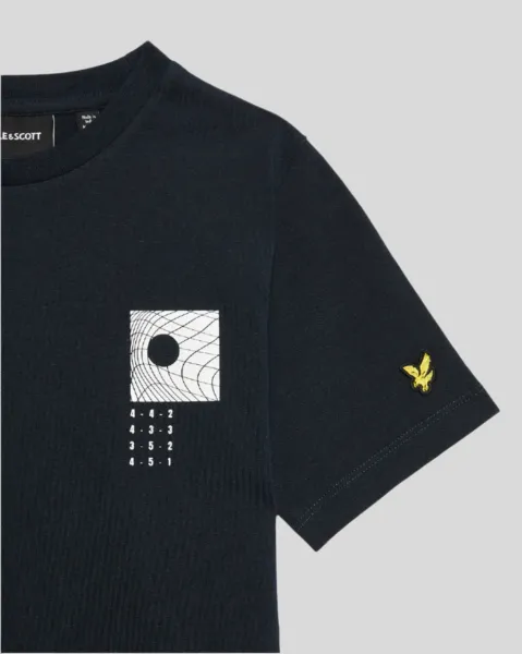 Disrupt Graphic Print T-shirt Z271 Dark Navy  