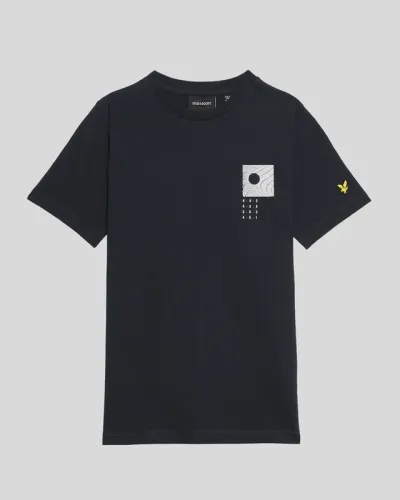 Disrupt Graphic Print T-shirt Z271 Dark Navy  