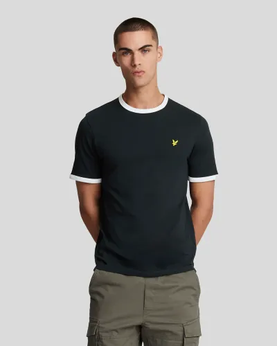 Ringer T-shirt  W403 Dark Navy/ White 