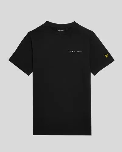 Script Embroidered T-shirt Z271 DARK NAVY 