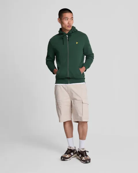 Zip Through Hoodie W486 Dark Green 