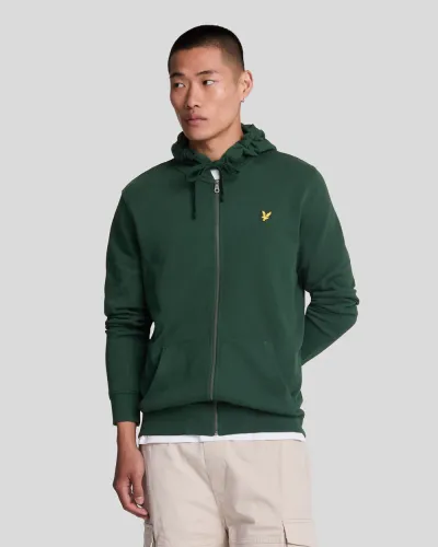 Zip Through Hoodie W486 Dark Green 