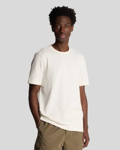 Suede Trimmed Pique T-Shirt X082 Argent 
