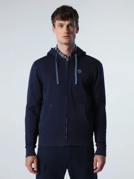 CORE HOODIE FULL ZIP SWEATSHIRT W/LOGO ΦΟΥΤΕΡ ΑΝΔΡΙΚΟ