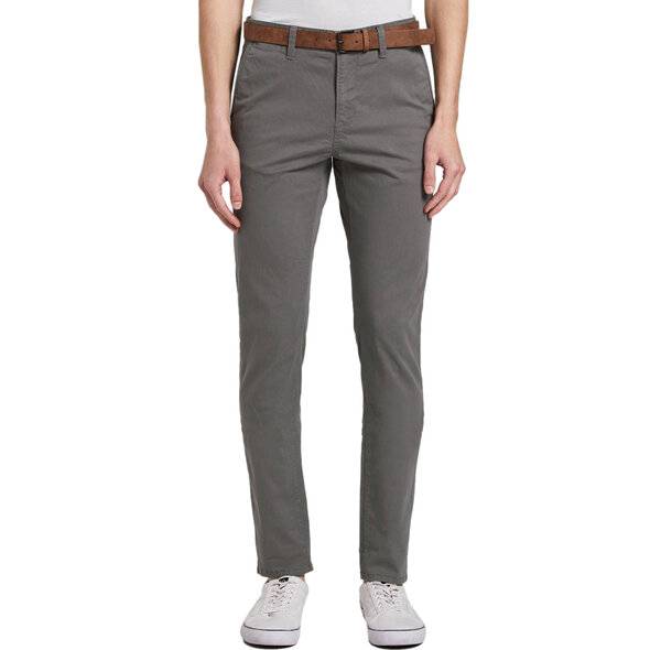 SLIM CHINO WITH BELT ΠΑΝΤΕΛΟΝΙ ΑΝΔΡΙΚΟ CASTLEROCK GREY 