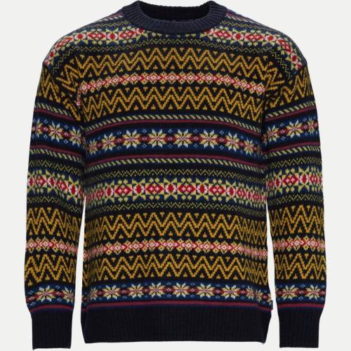 D2. FAIR ISLE C-NECK.MARINE.ΠΛΕΚΤΟ
