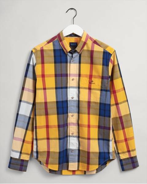 D1. REG UT LARGE POPLIN CHECK BD.TARTAN GREEN.ΠΟΥΚΑΜΙΣΟ