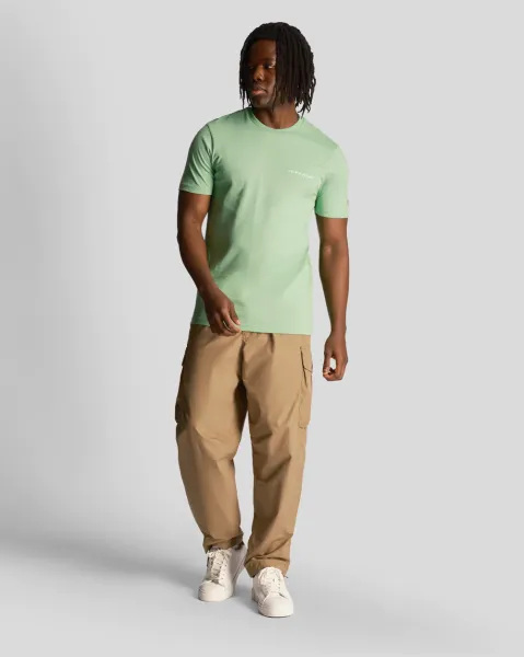 Embroidered T-Shirt X156 Lawn Green 