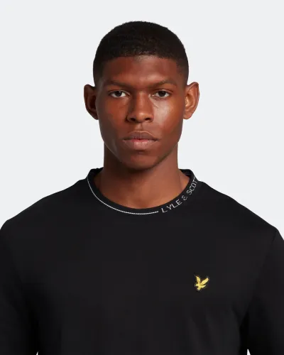 Branded Ringer T-shirt Z865 Jet Black 